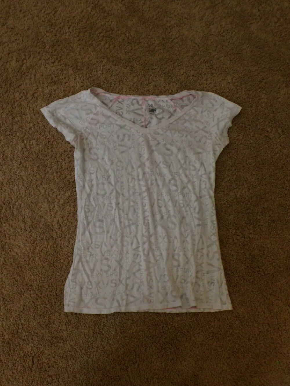 Victoria's Secret VS Sport Sexy Sport Logo Print V-Neck Tee